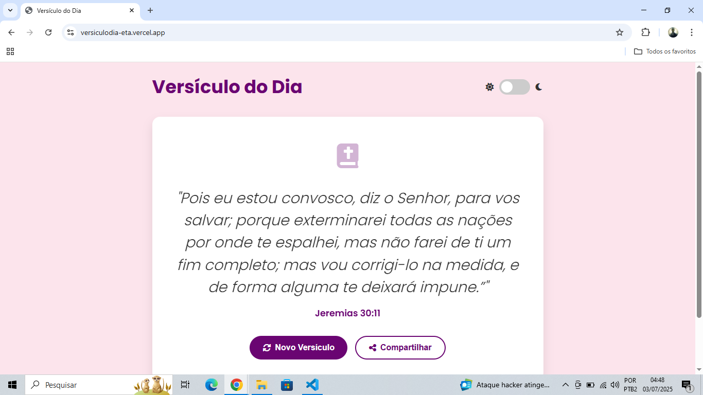 Versículo do Dia